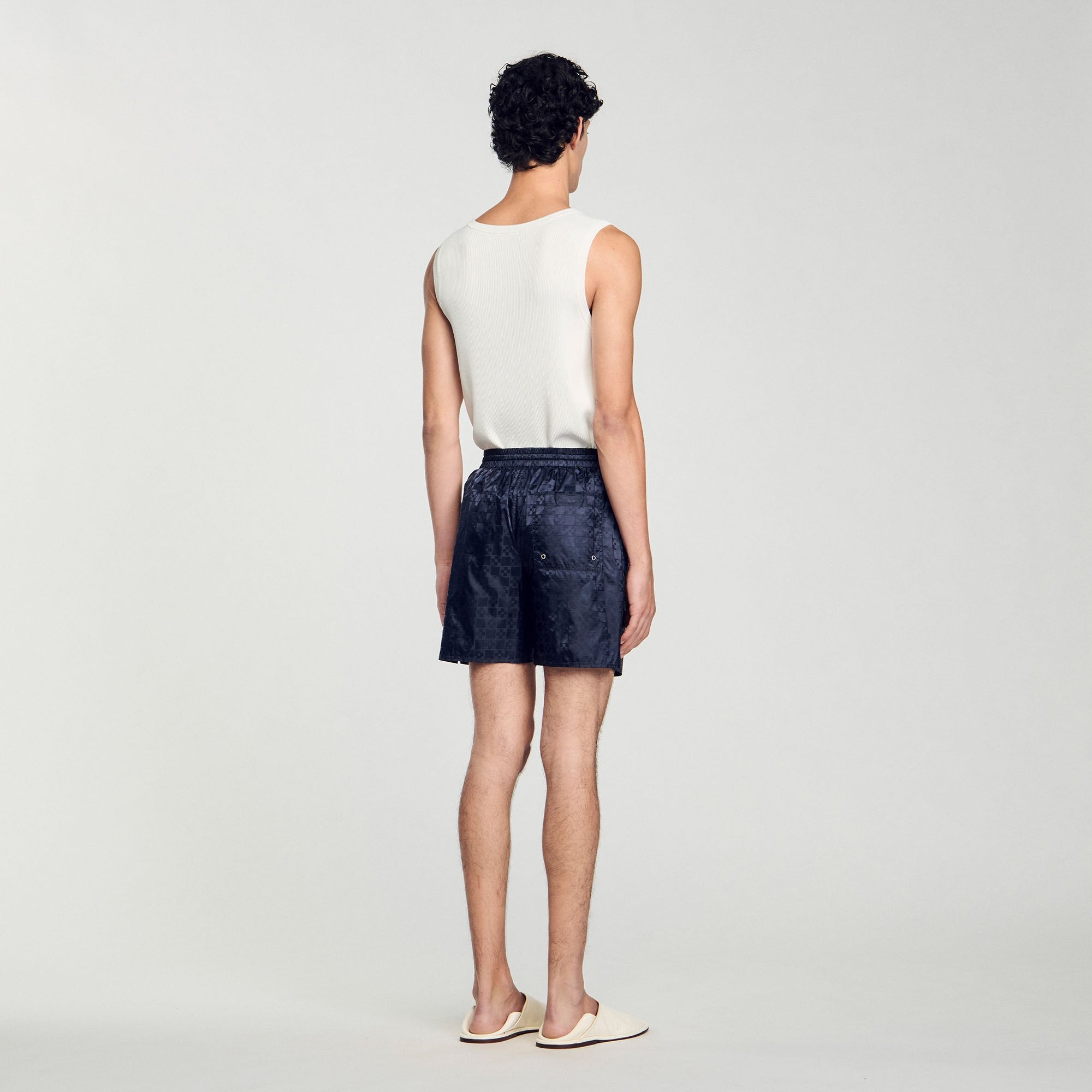 Sandro / Square Cross swim shorts Midnight Blue