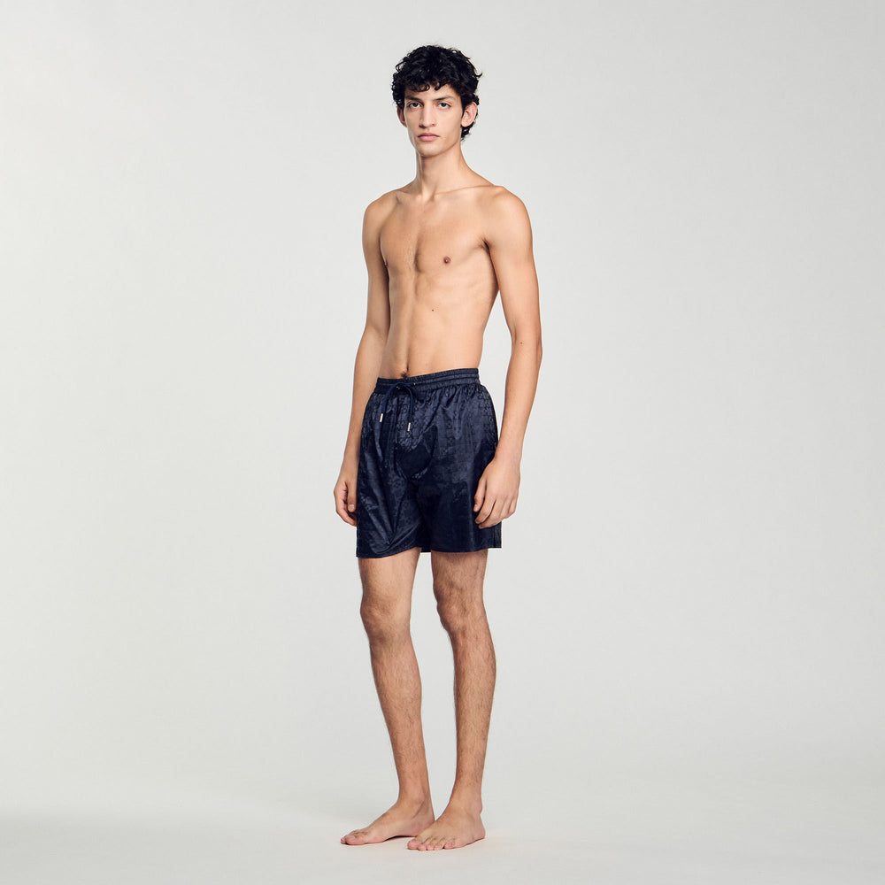 Sandro / Square Cross swim shorts Midnight Blue
