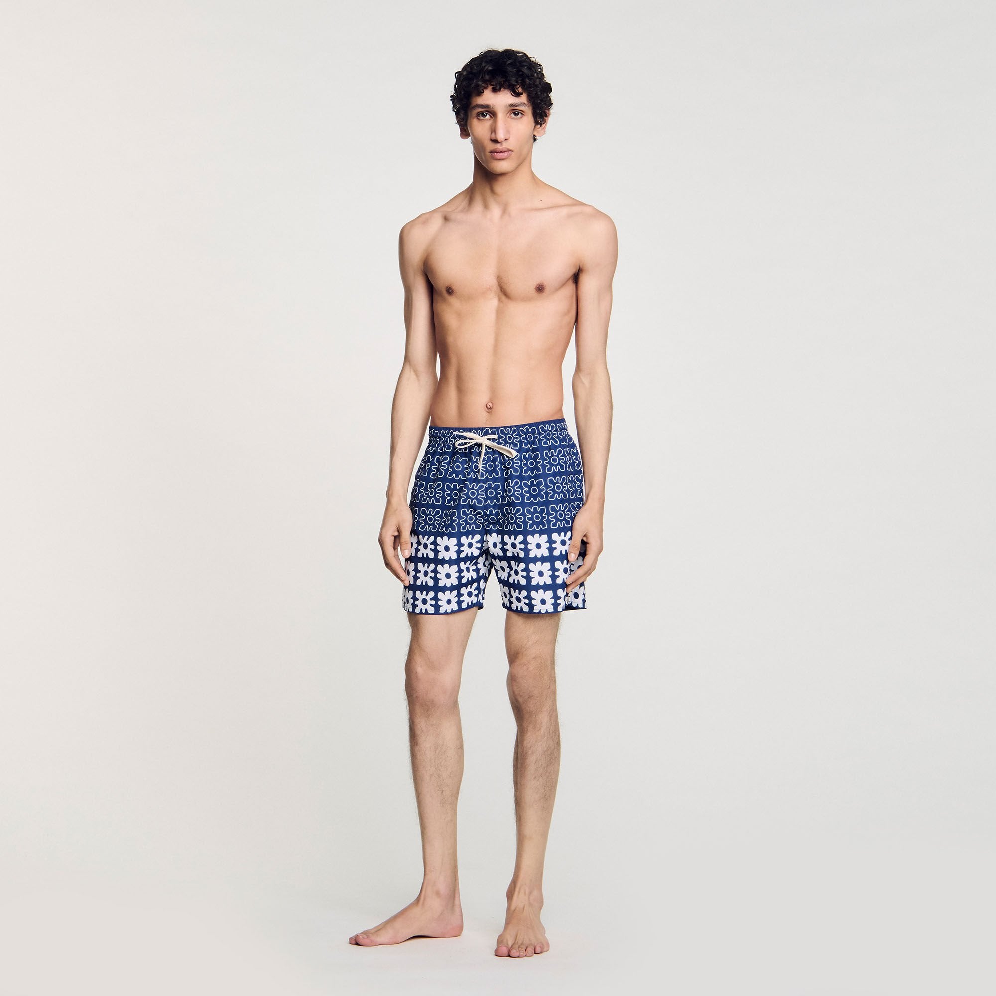 Sandro / Floral print swim trunks Midnight Blue