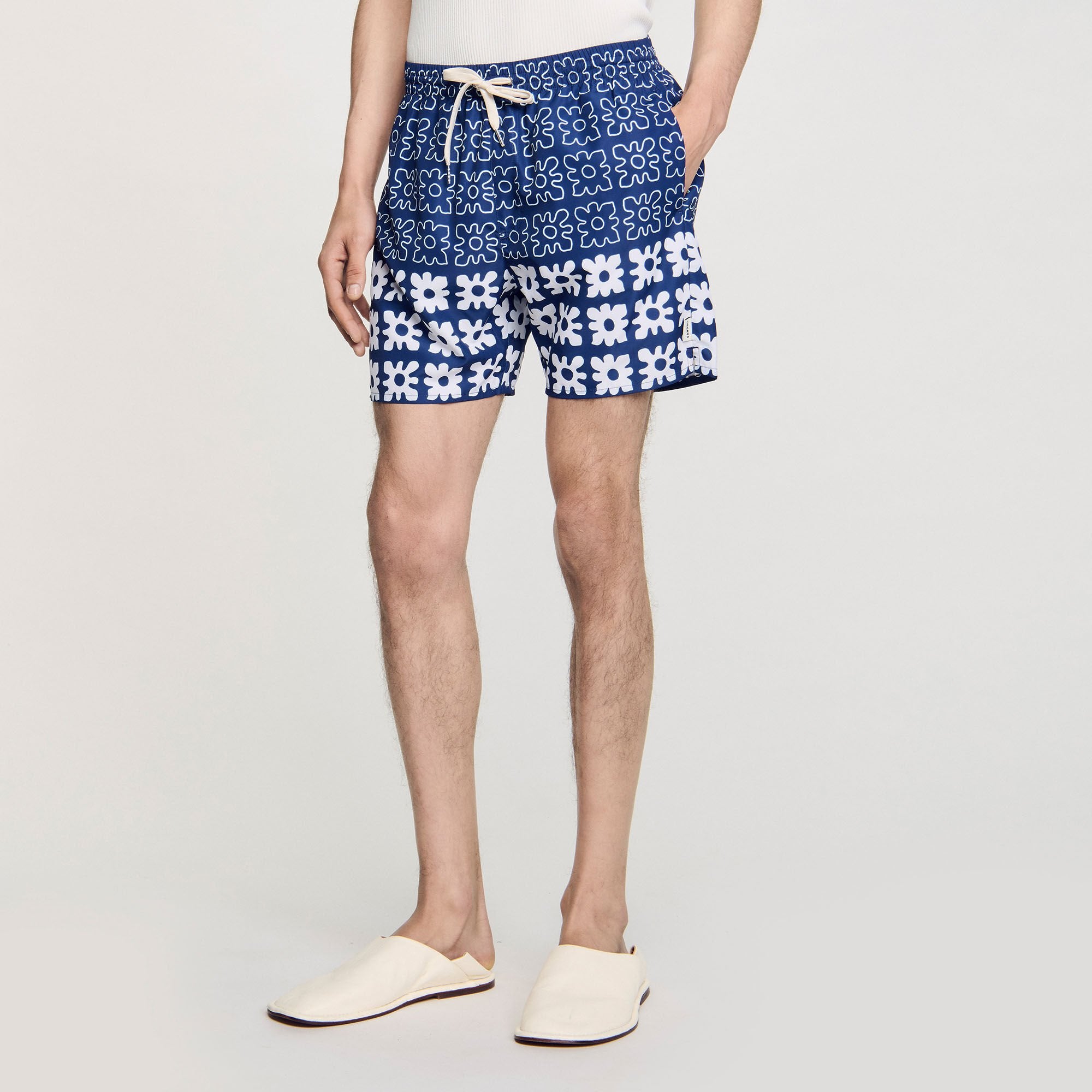 Sandro / Floral print swim trunks Midnight Blue