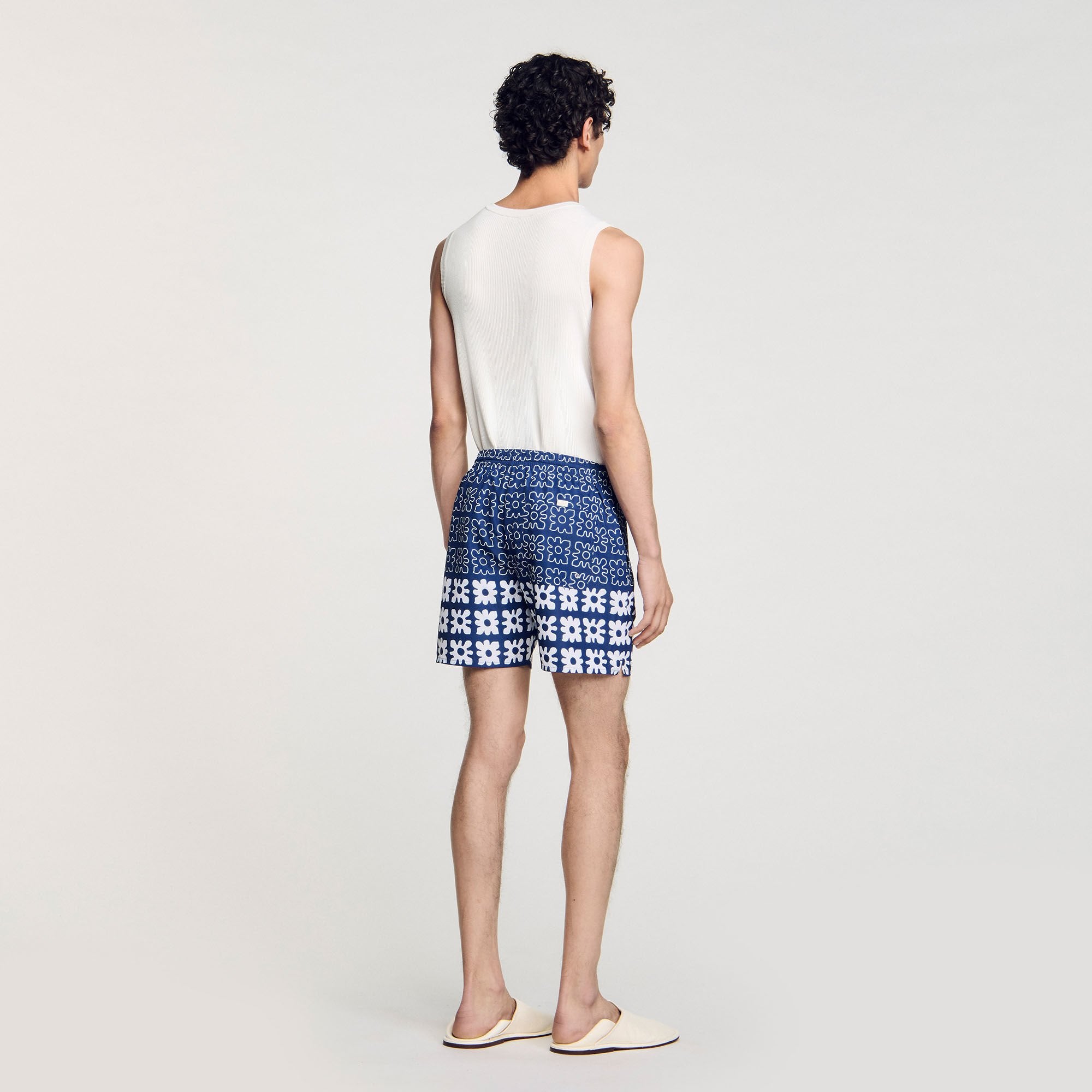 Sandro / Floral print swim trunks Midnight Blue