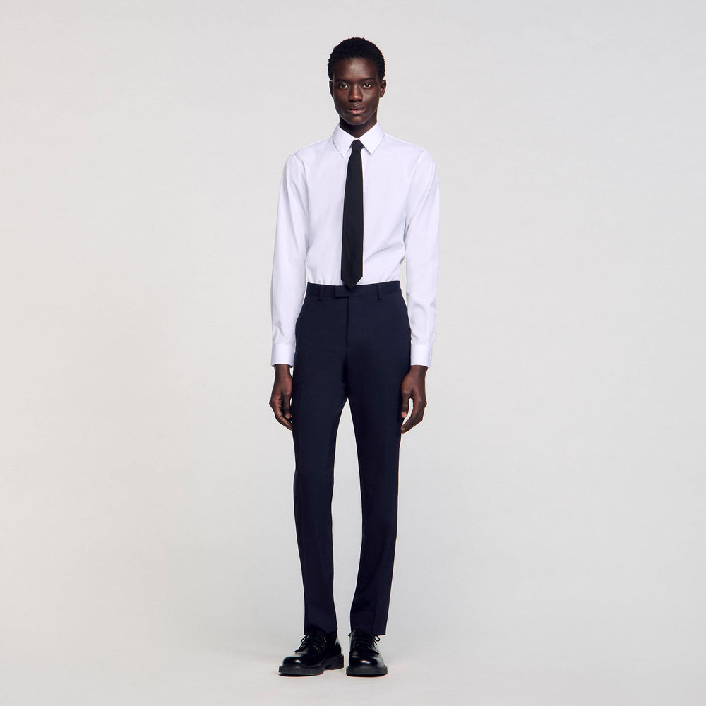 Sandro / Classic wool suit pants Navy Blue