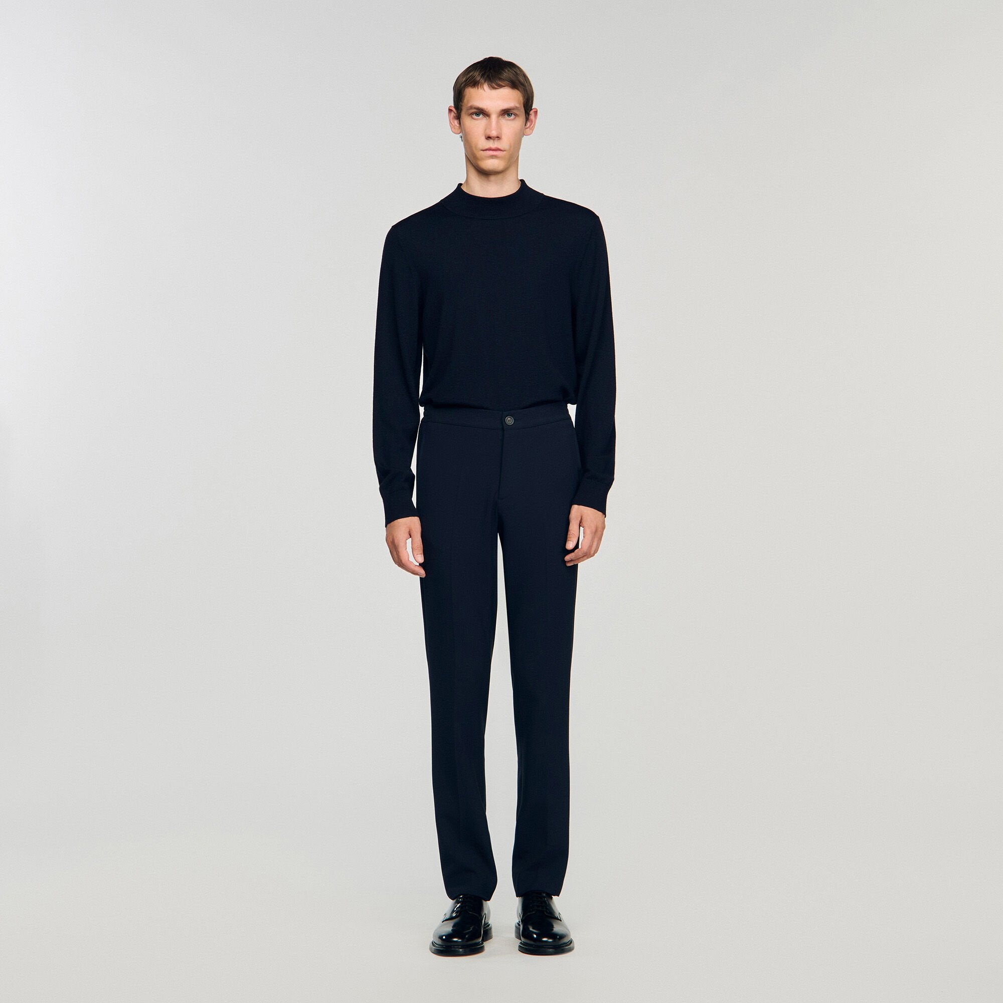 Sandro / Jersey trousers Navy Blue