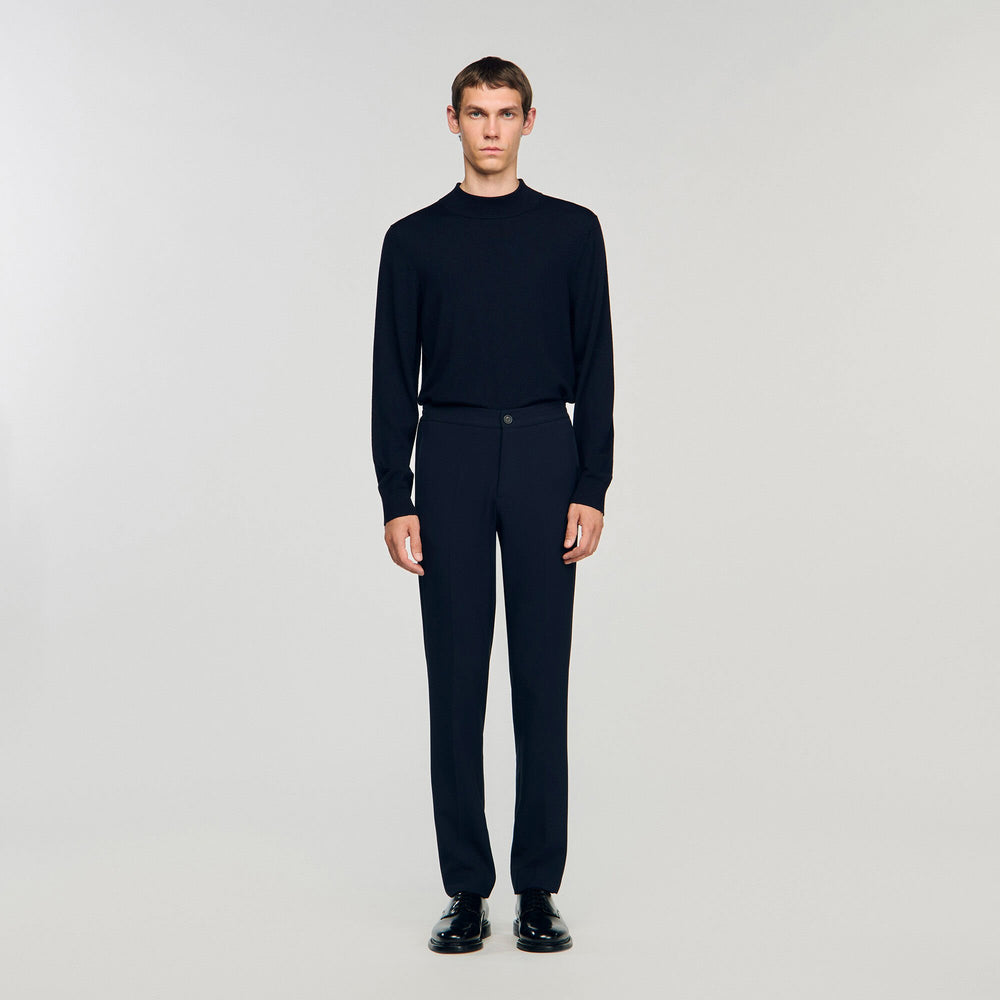 Sandro / Jersey trousers Navy Blue