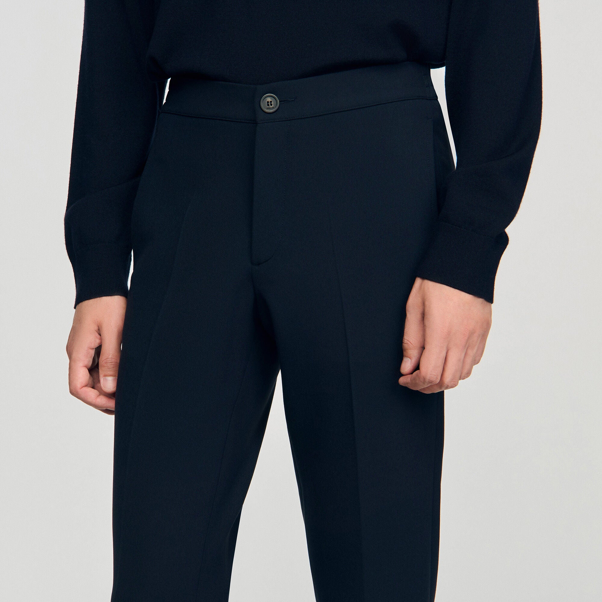 Sandro / Jersey trousers Navy Blue