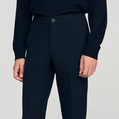Sandro / Jersey trousers Navy Blue