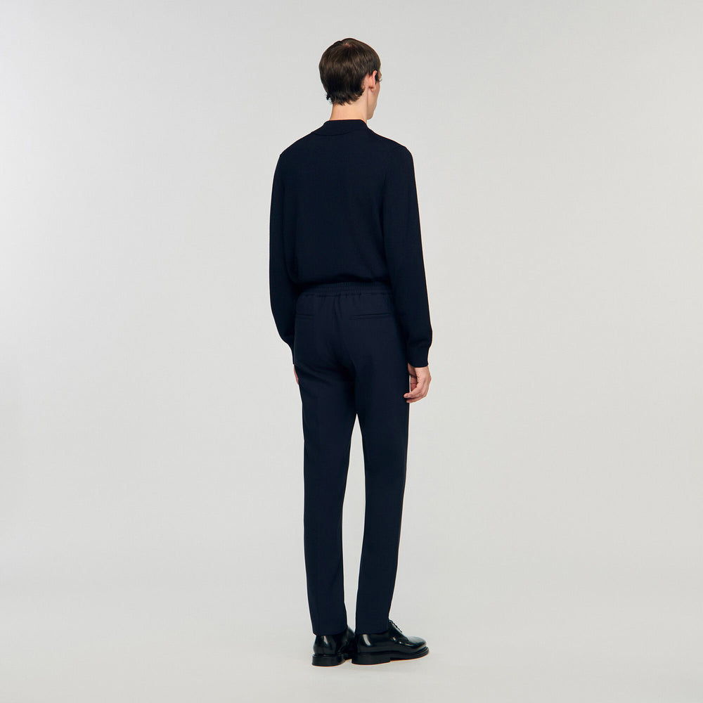 Sandro / Jersey trousers Navy Blue