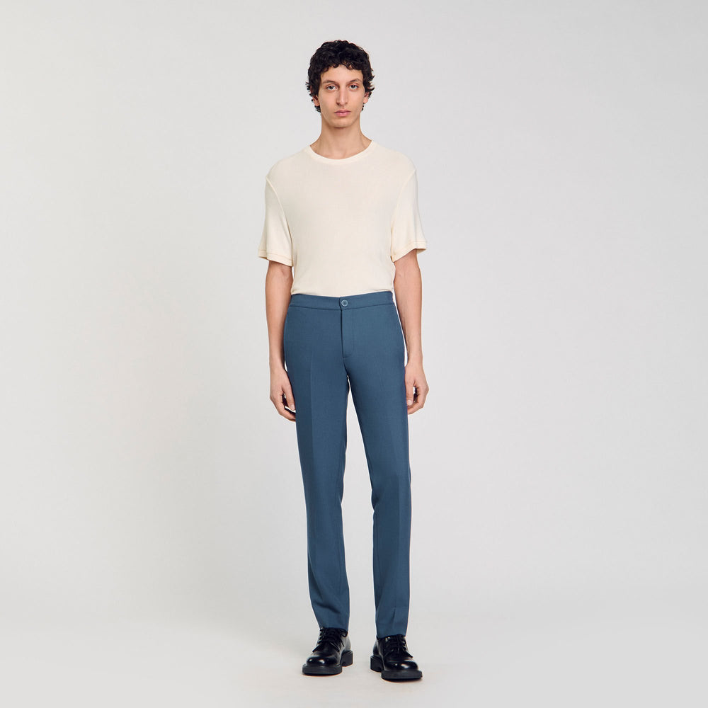Sandro / Jersey trousers Thunderstorm Blue
