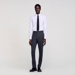 Sandro / Wool suit trousers Mocked Grey