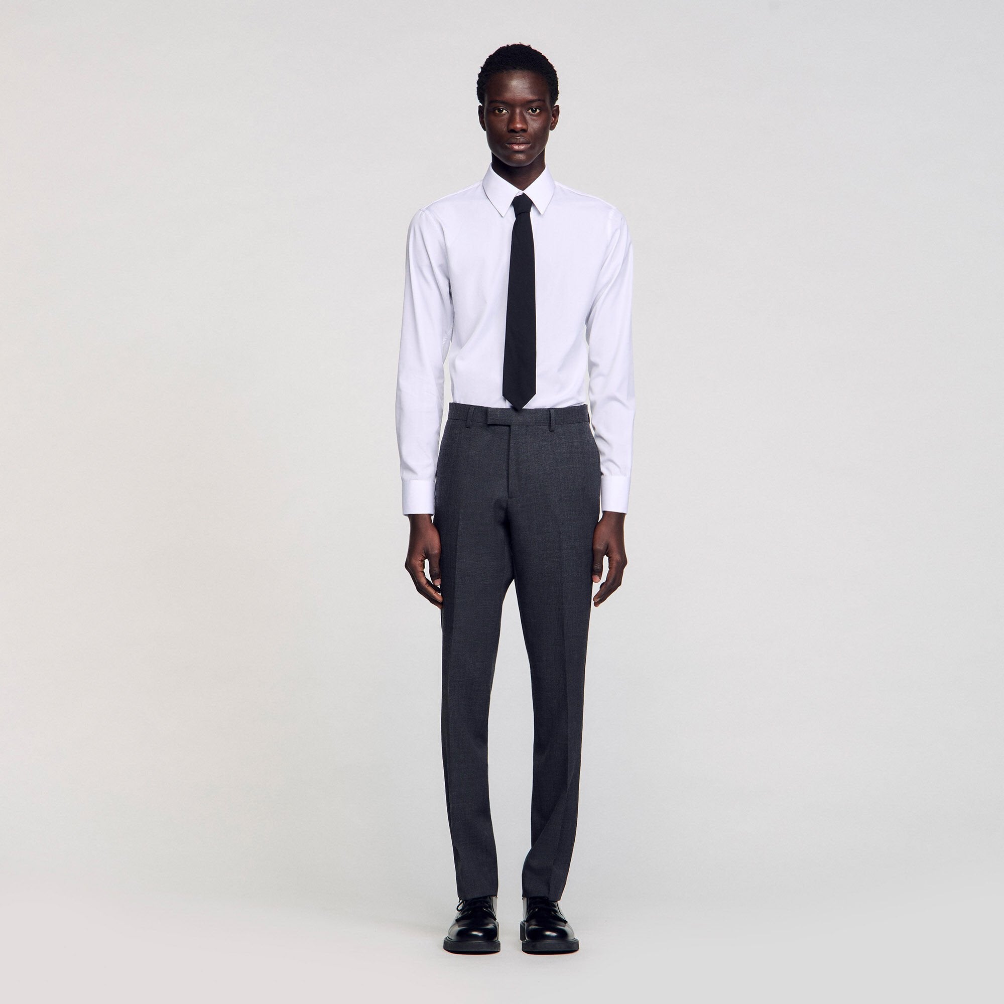 Sandro / Wool suit trousers Mocked Grey