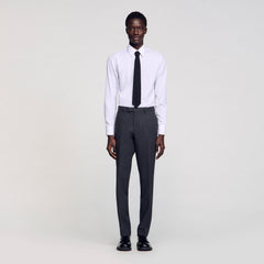 Sandro / Wool suit trousers Mocked Grey