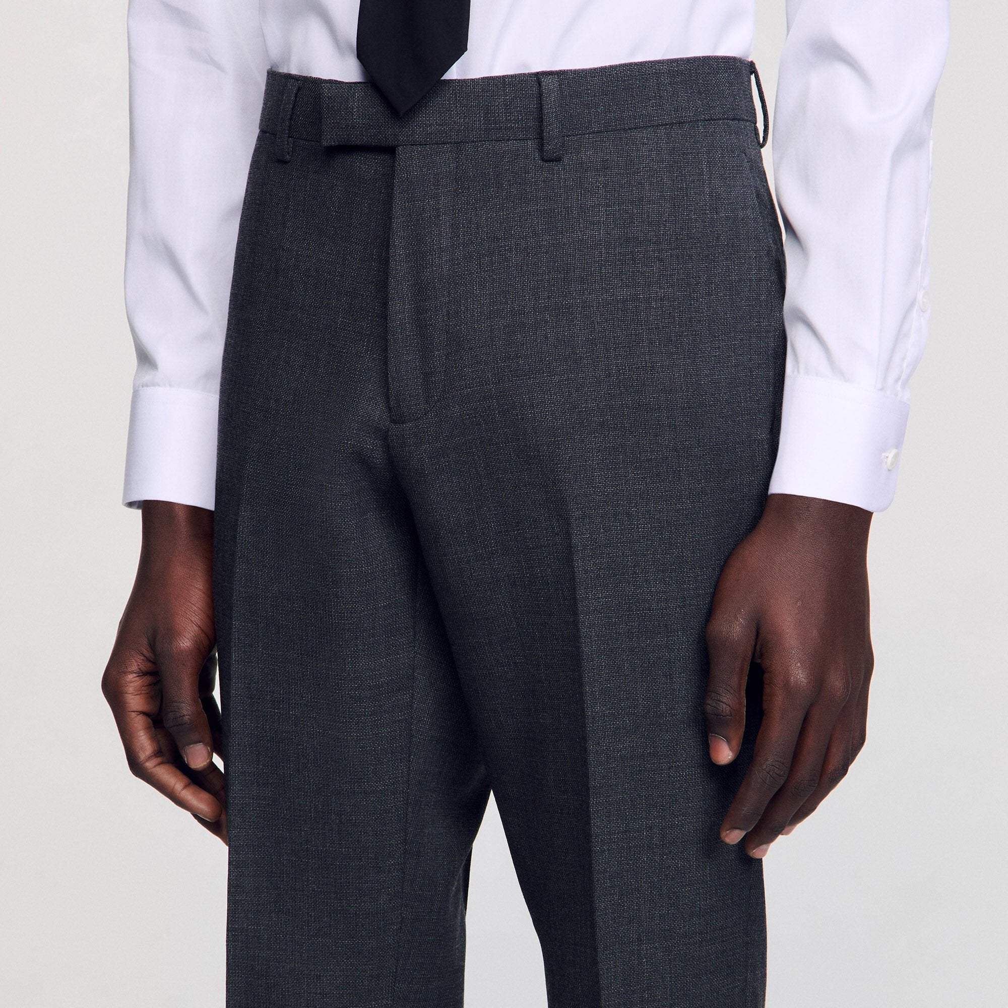 Sandro / Wool suit trousers Mocked Grey
