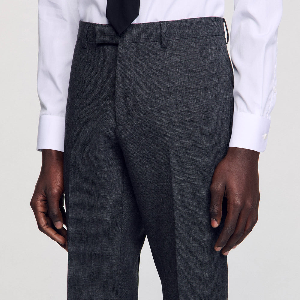 Sandro / Wool suit trousers Mocked Grey