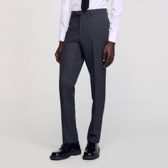 Sandro / Wool suit trousers Mocked Grey