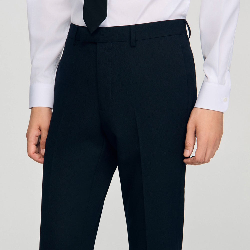 Sandro / Wool suit trousers Navy Blue