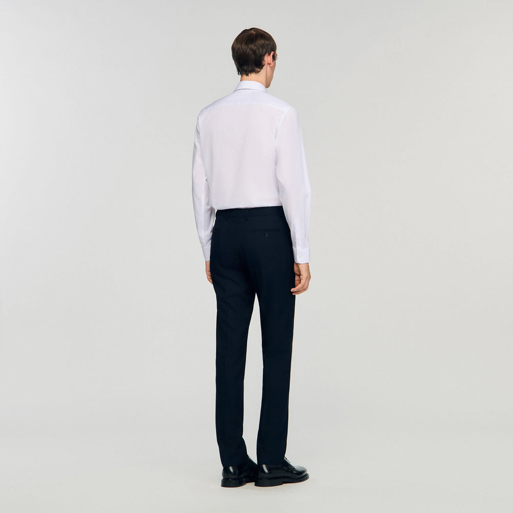 Sandro / Wool suit trousers Navy Blue