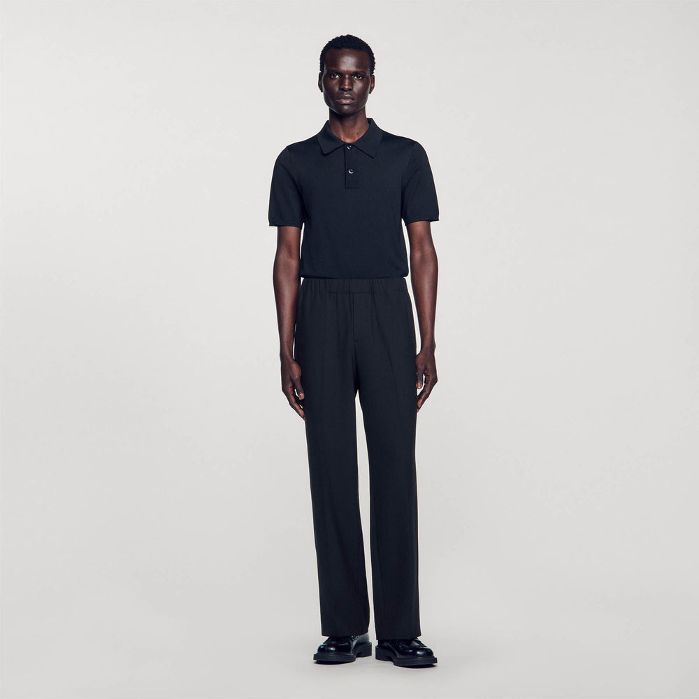 Sandro / Wide-leg trousers Black