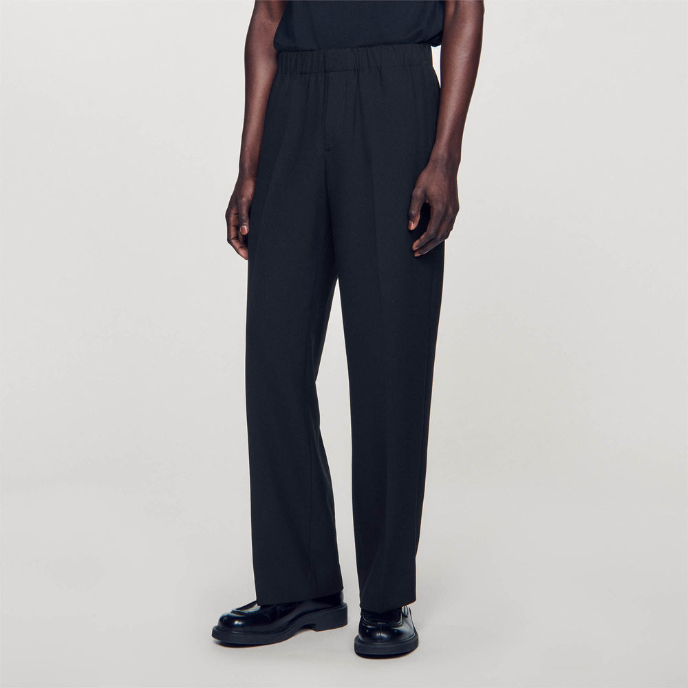 Sandro / Wide-leg trousers Black