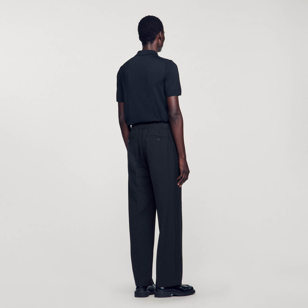 Sandro / Wide-leg trousers Black