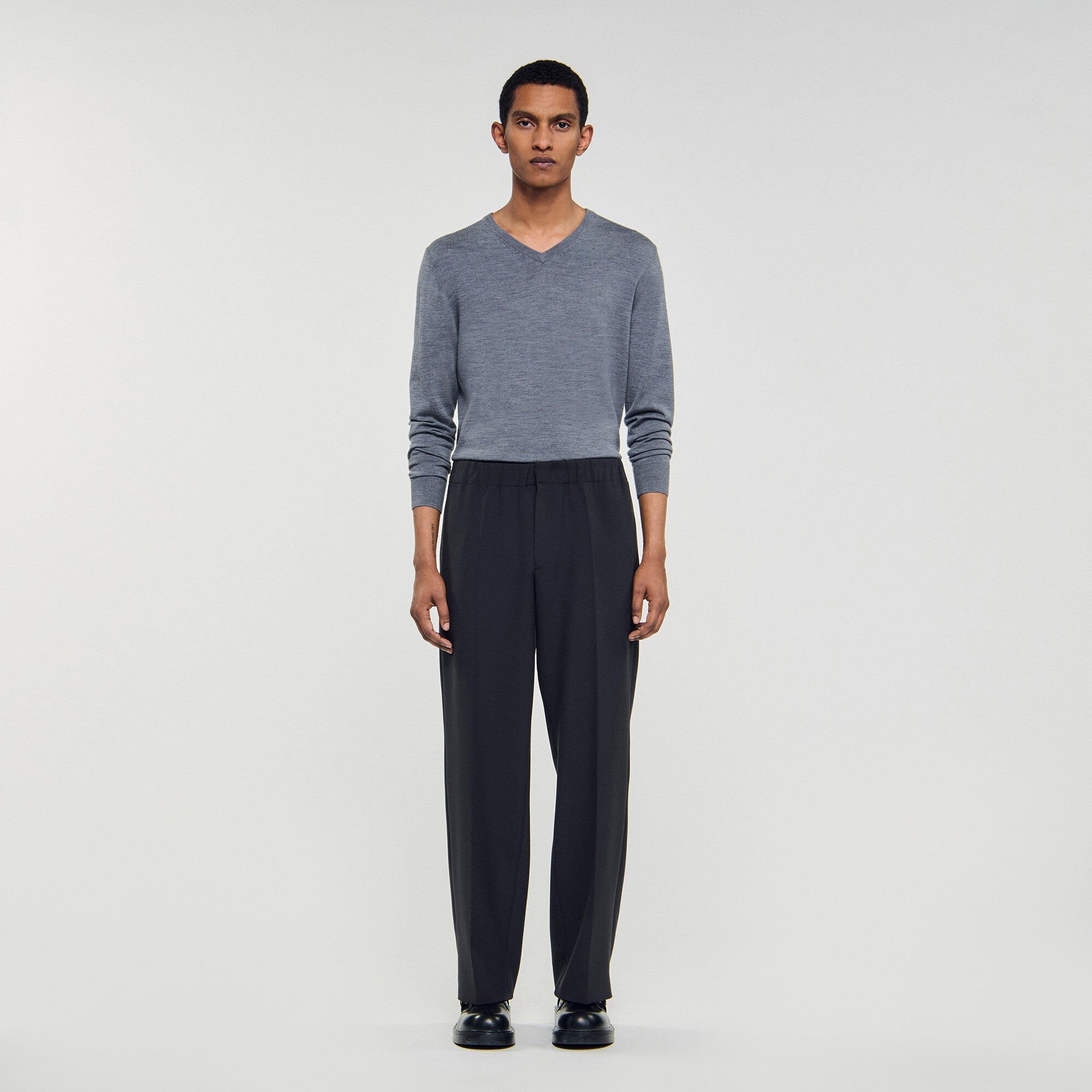 Sandro / Wide-leg trousers Dark Grey
