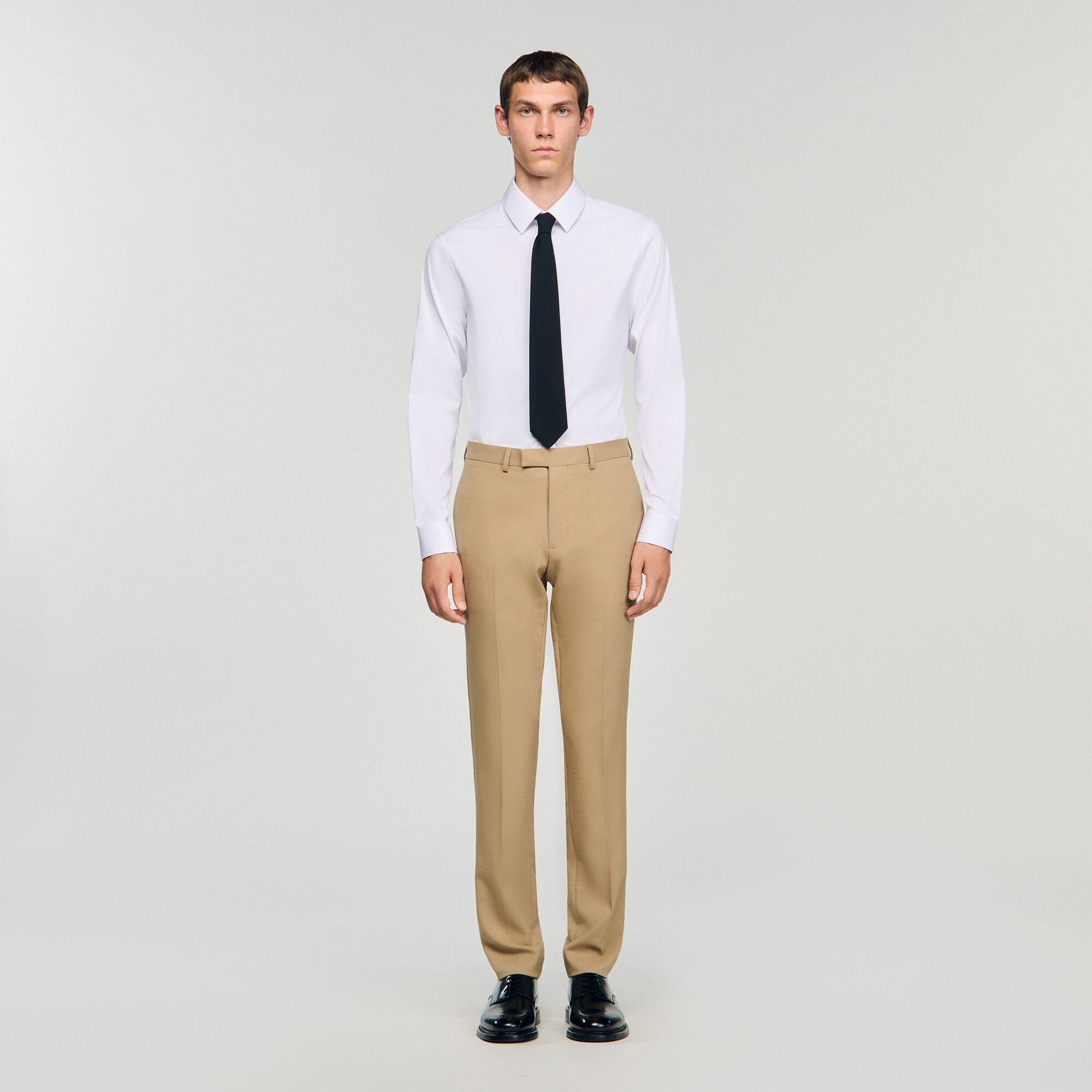 Sandro / Wool suit trousers Beige