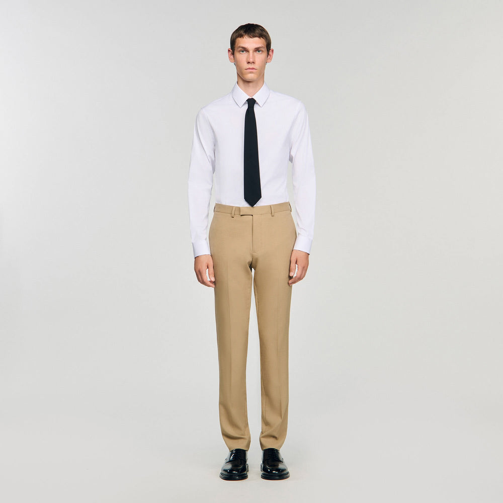 Sandro / Wool suit trousers Beige
