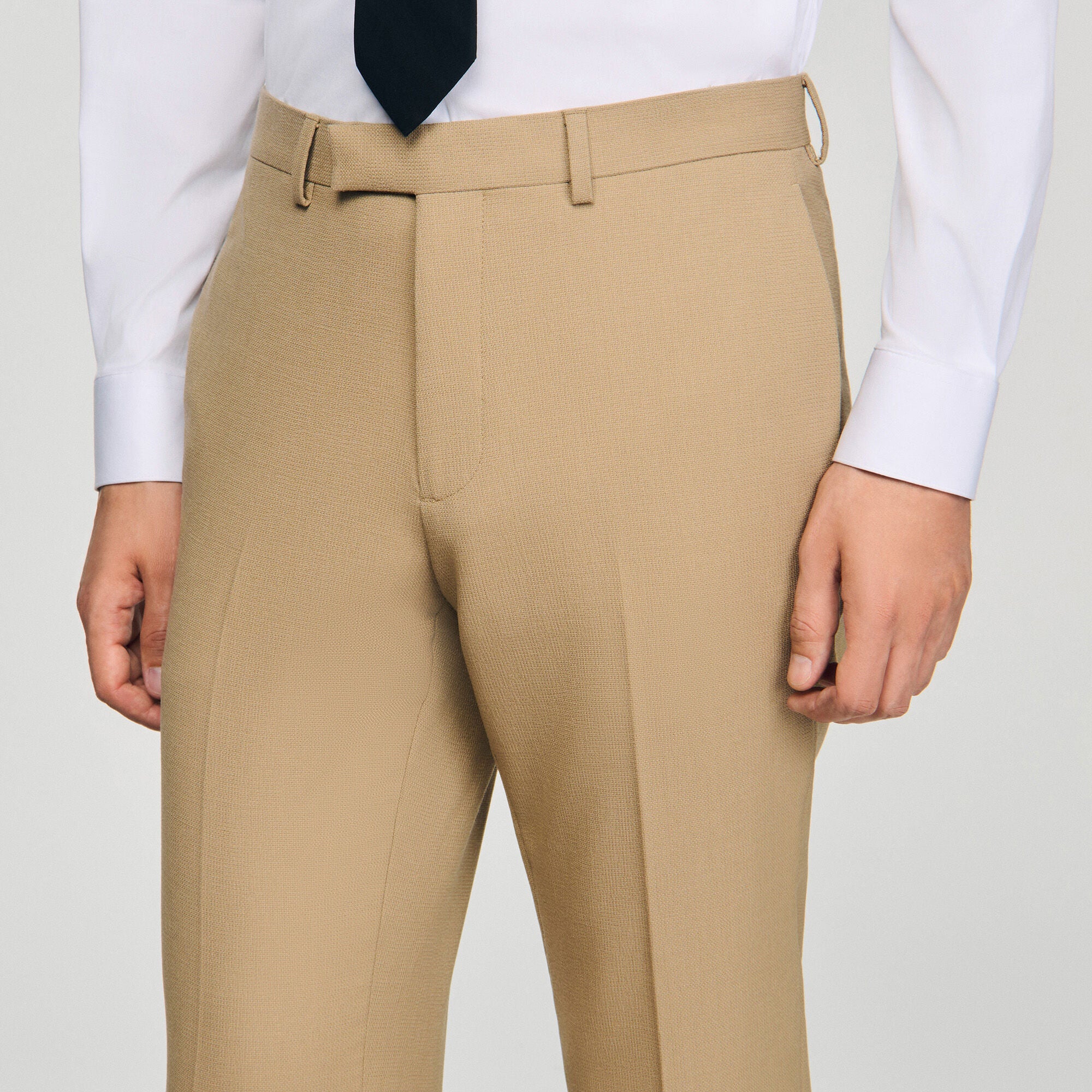 Sandro / Wool suit trousers Beige