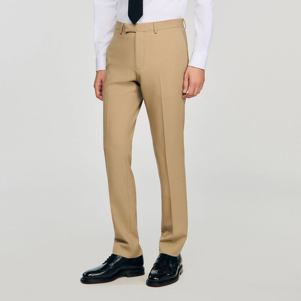 Sandro / Wool suit trousers Beige