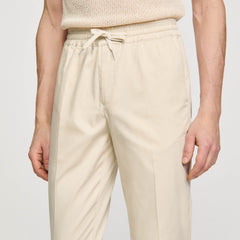 Sandro / Elasticated straight-leg trousers Light Beige