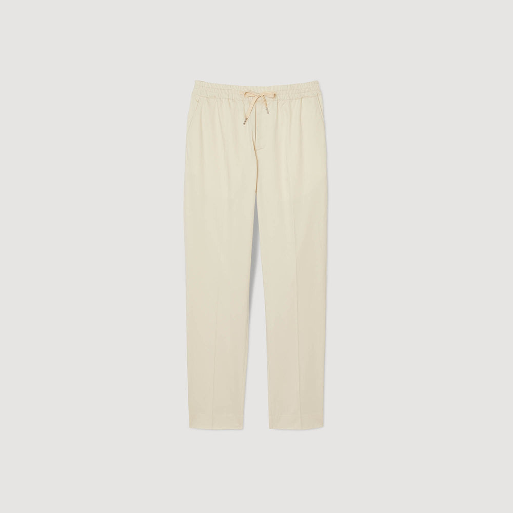 Sandro / Elasticated straight-leg trousers Light Beige