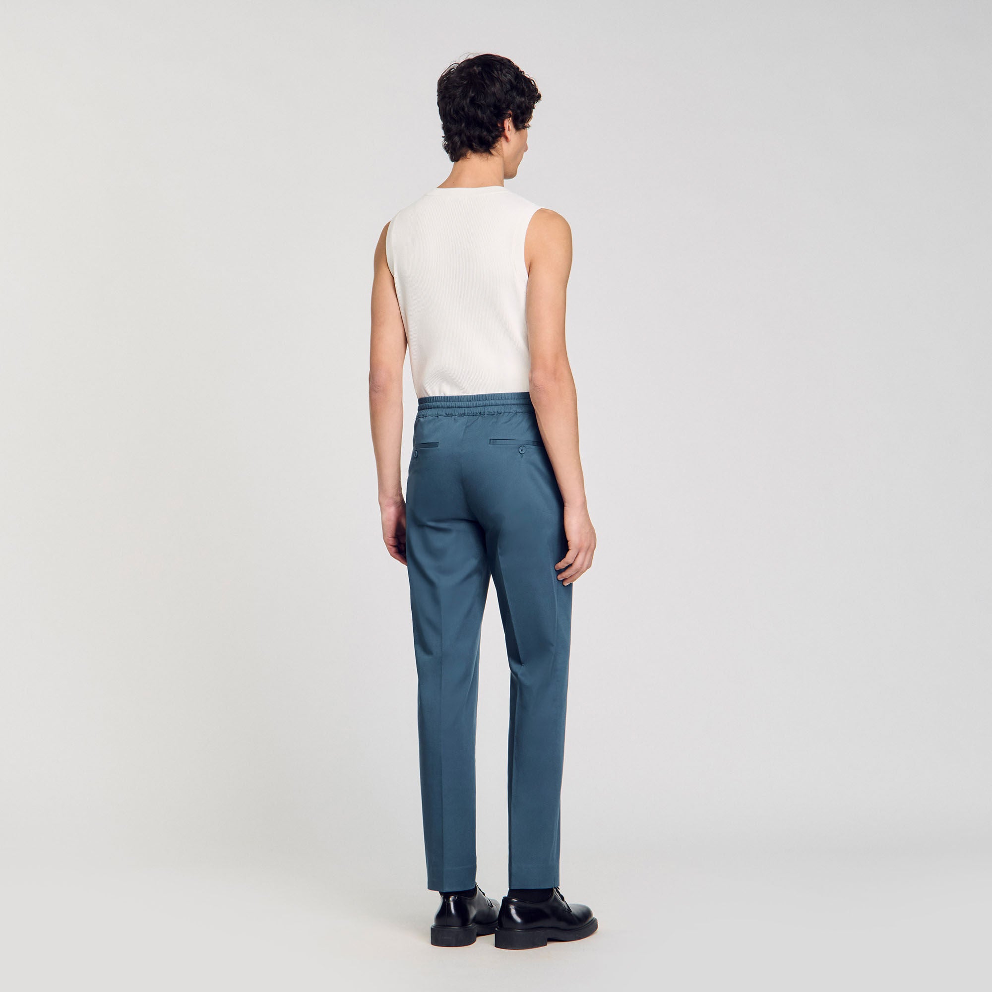 Sandro / Elasticated straight-leg trousers Thunderstorm Blue