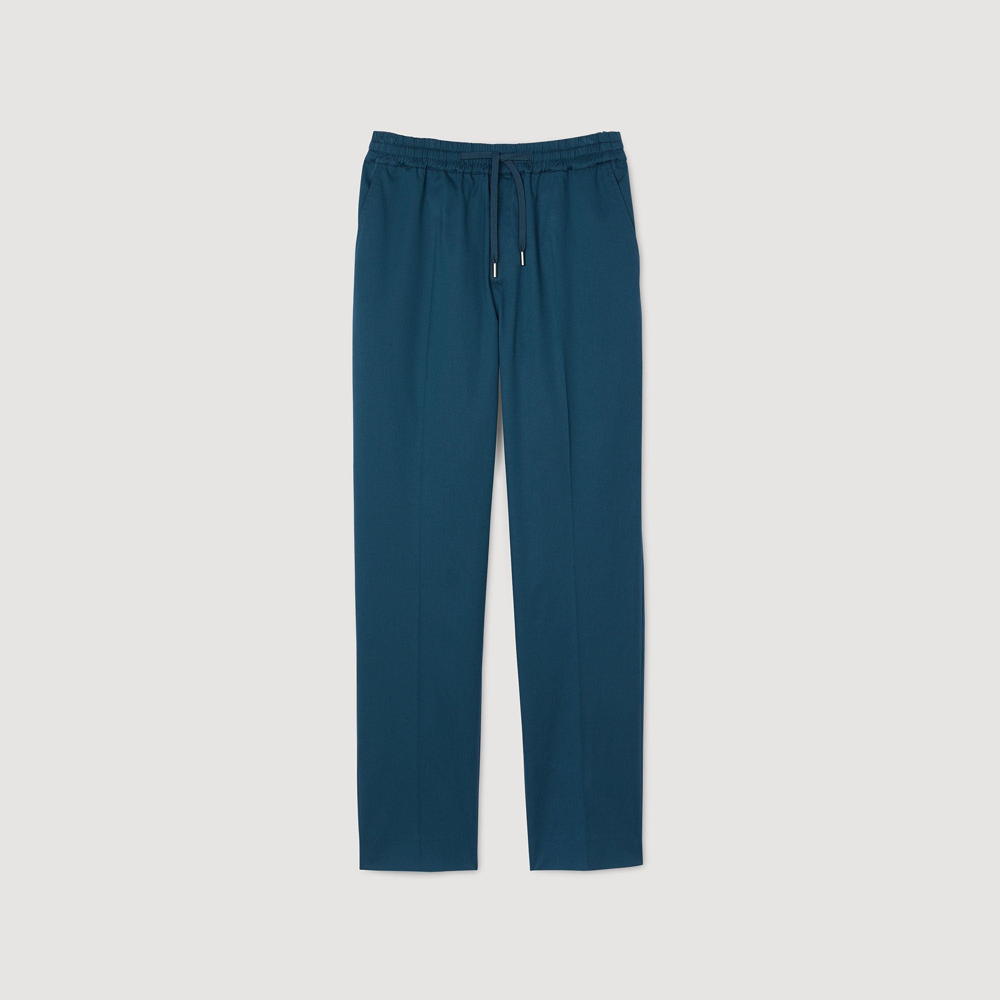 Sandro / Elasticated straight-leg trousers Thunderstorm Blue