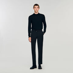 Sandro / Elasticated straight-leg trousers Black