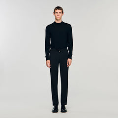 Sandro / Elasticated straight-leg trousers Black