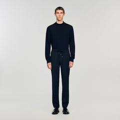 Sandro / Elasticated straight-leg trousers Navy Blue