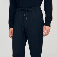 Sandro / Elasticated straight-leg trousers Navy Blue