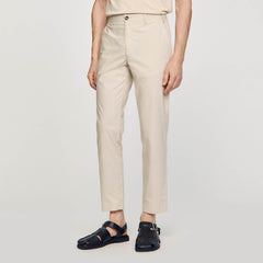 Sandro / Cotton carrot-cut trousers Light Grey