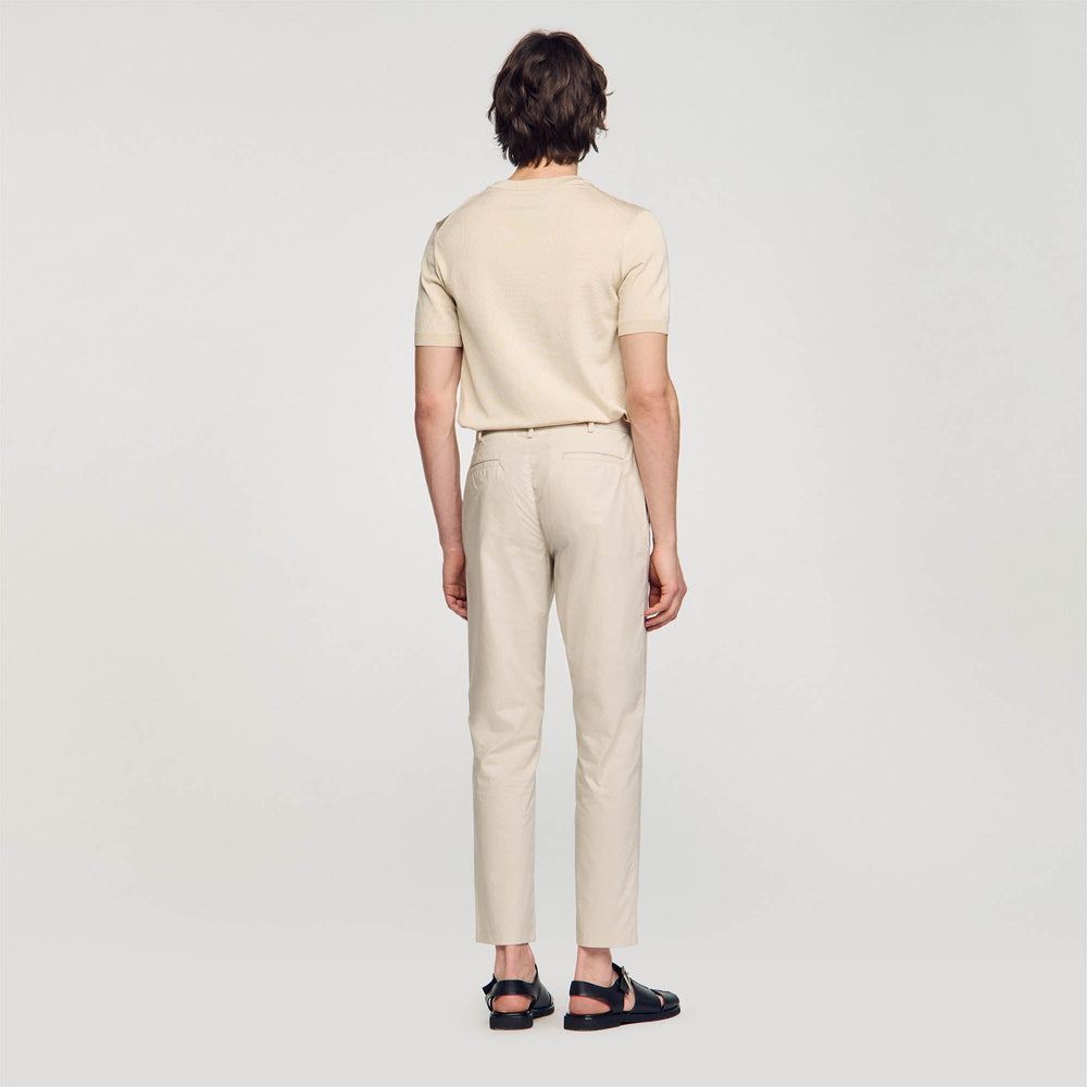Sandro / Cotton carrot-cut trousers Light Grey