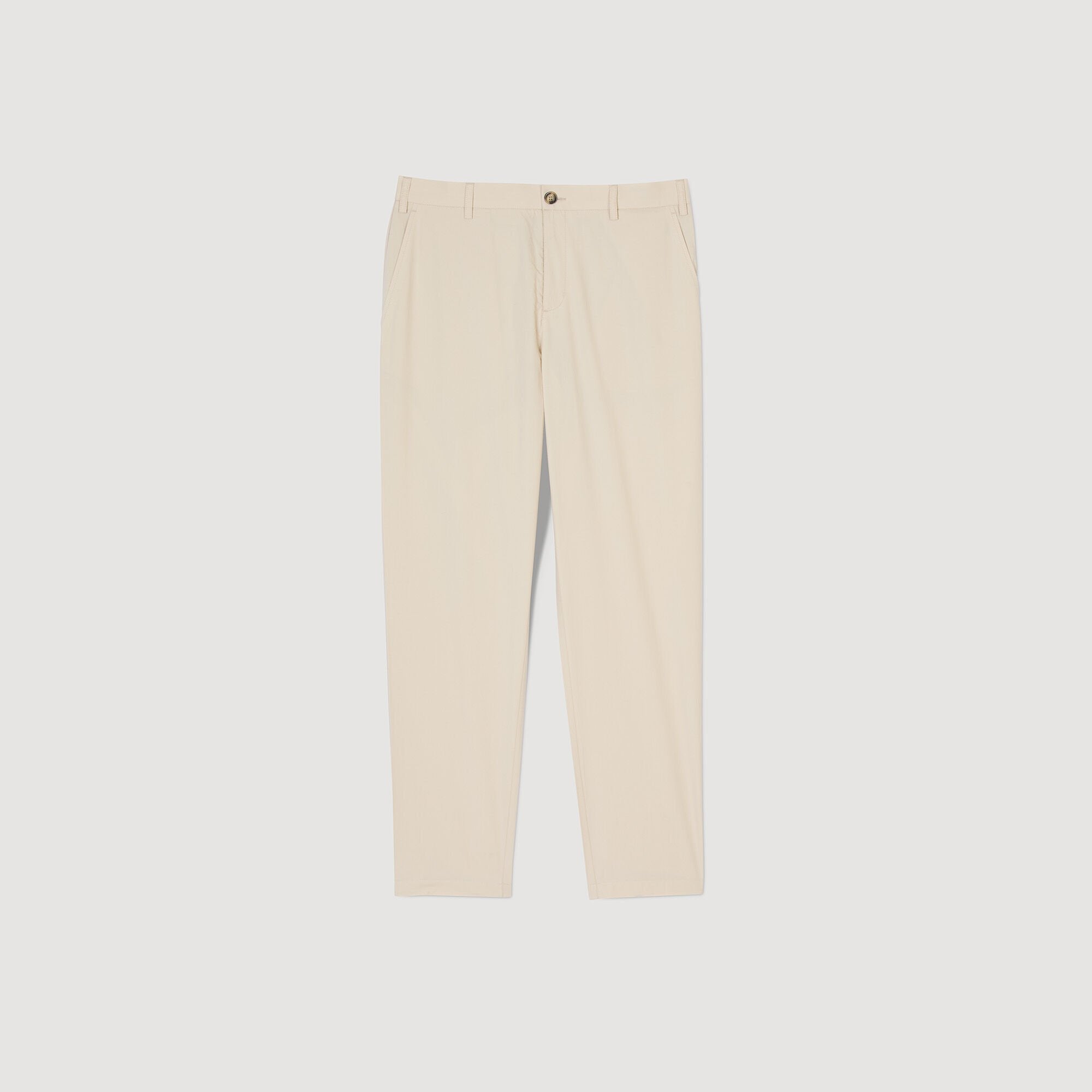 Sandro / Cotton carrot-cut trousers Light Grey