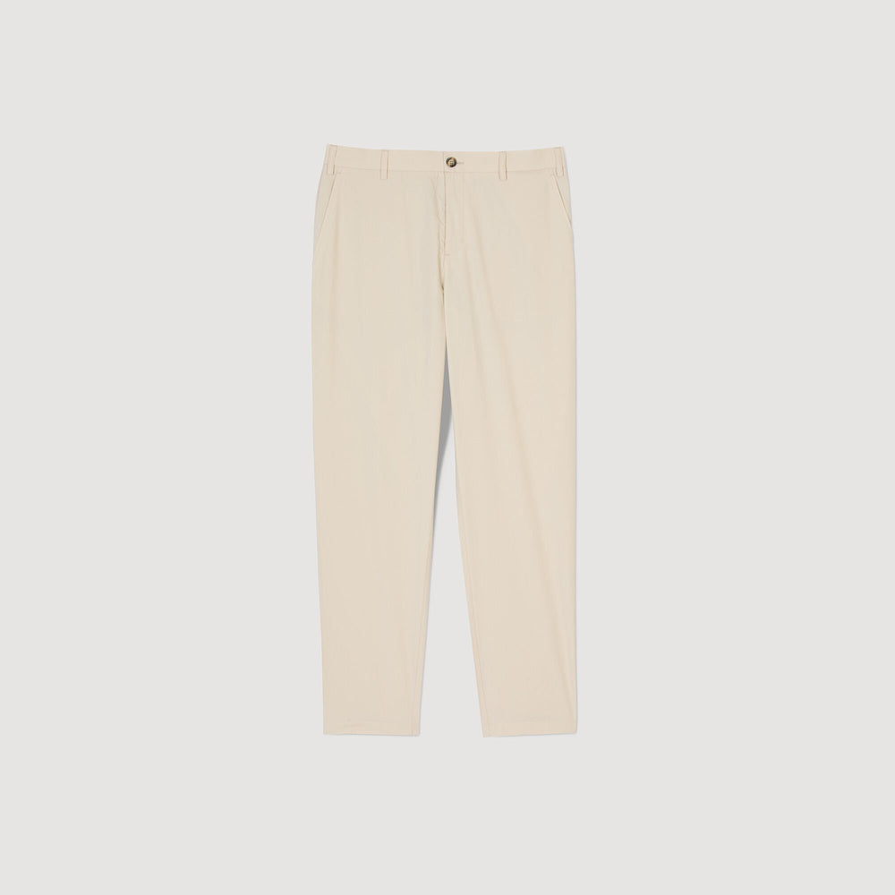 Sandro / Cotton carrot-cut trousers Light Grey