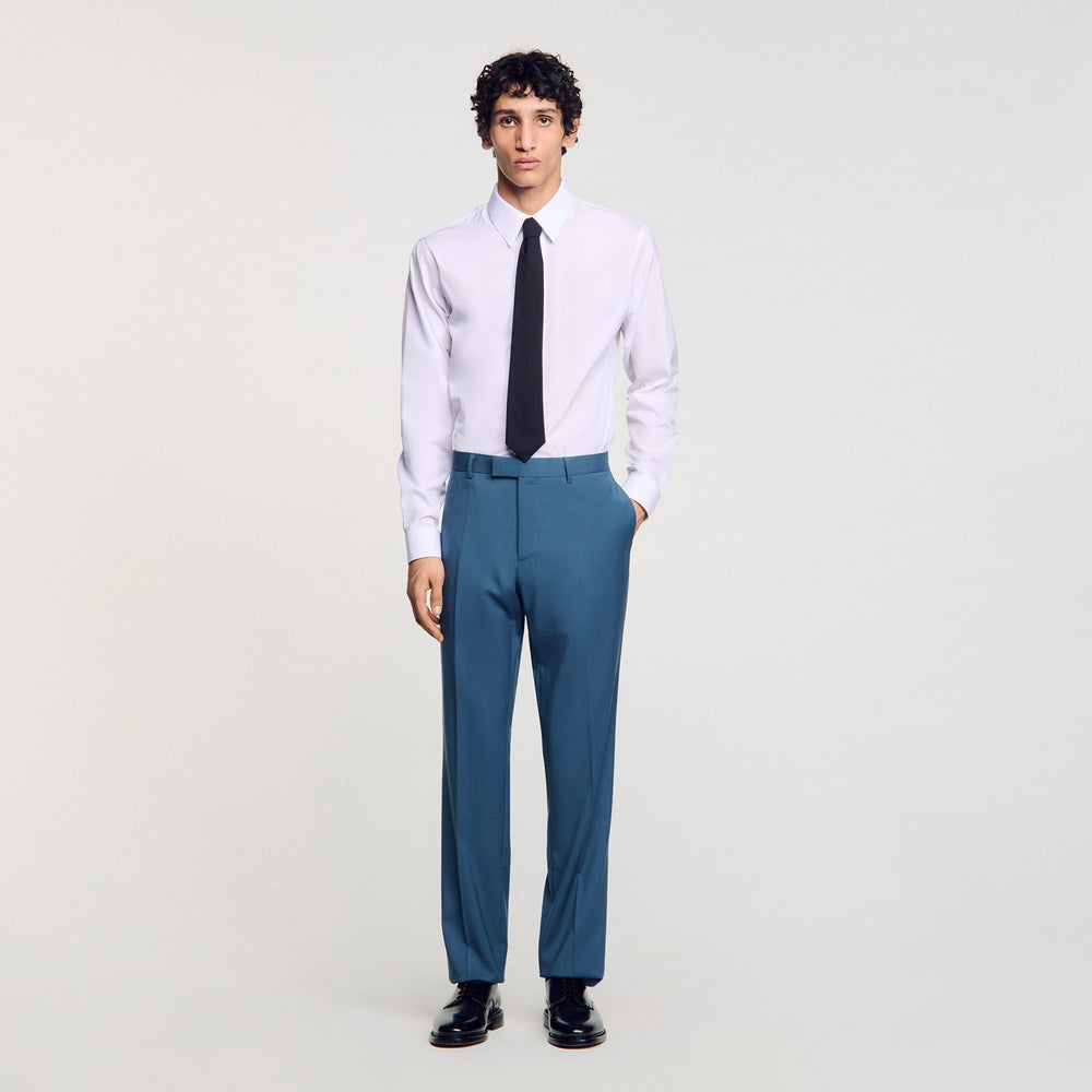 Sandro / Wool suit trousers Thunderstorm Blue