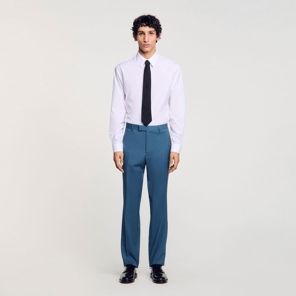 Sandro / Wool suit trousers Thunderstorm Blue