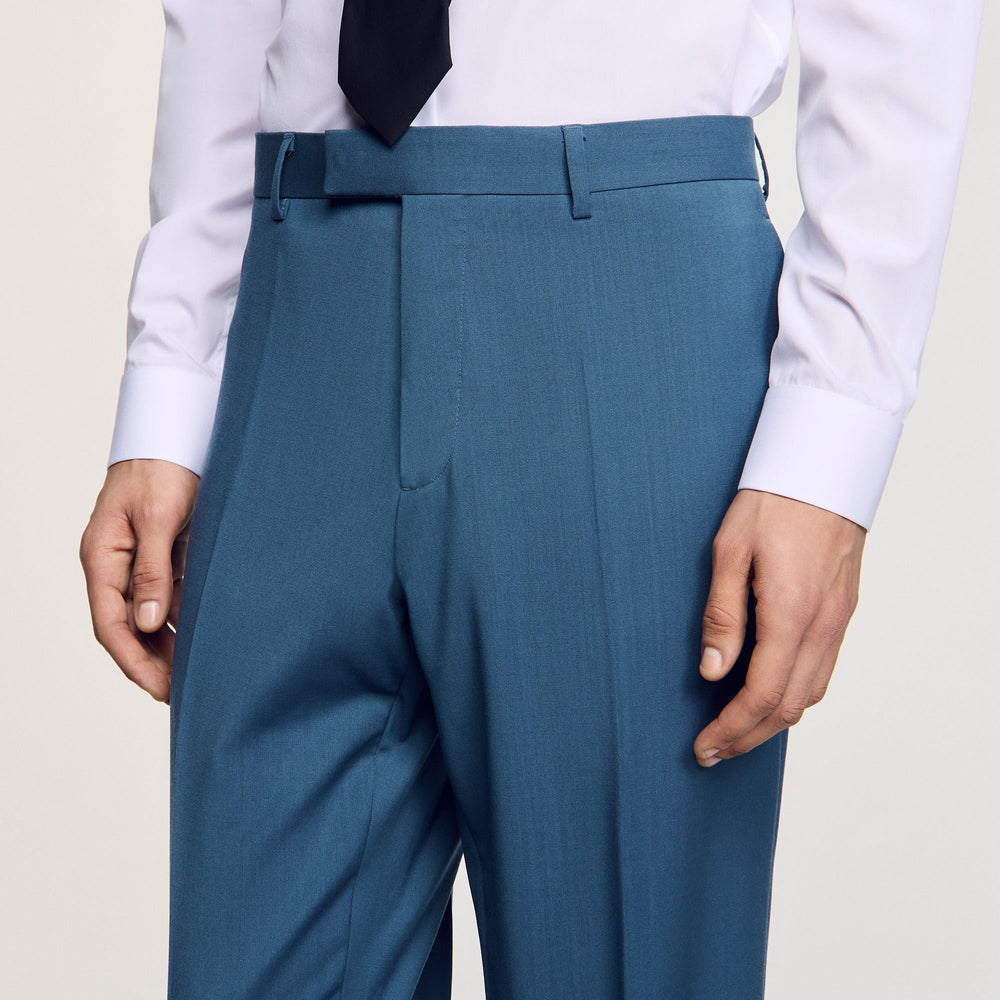 Sandro / Wool suit trousers Thunderstorm Blue