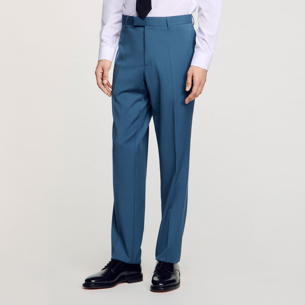 Sandro / Wool suit trousers Thunderstorm Blue