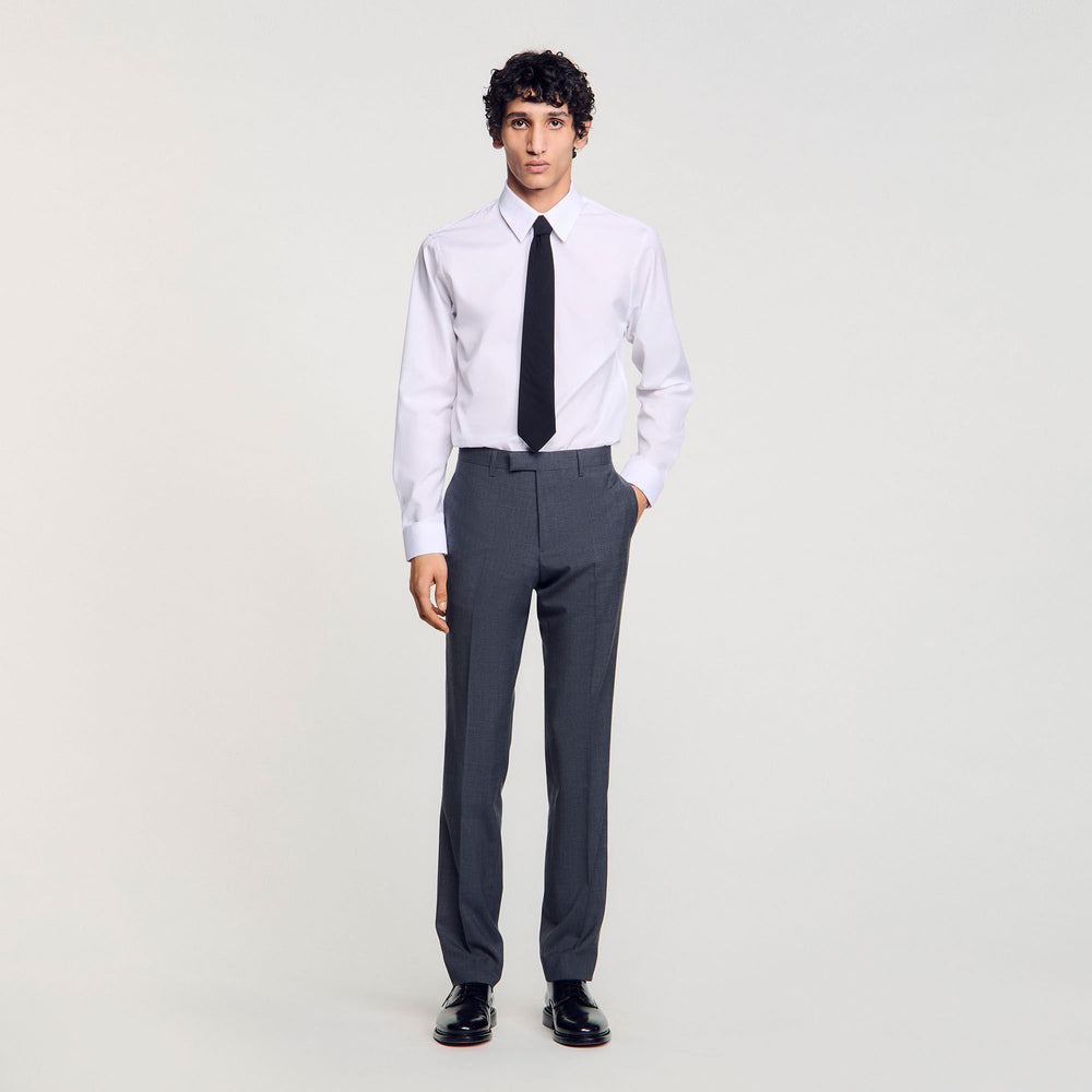 Sandro / Wool suit trousers Mocked Grey