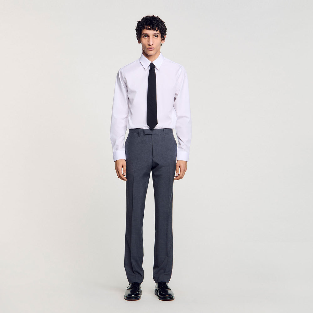 Sandro / Wool suit trousers Mocked Grey