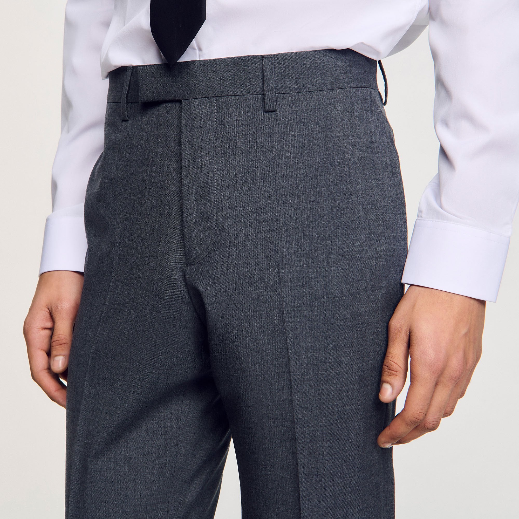 Sandro / Wool suit trousers Mocked Grey