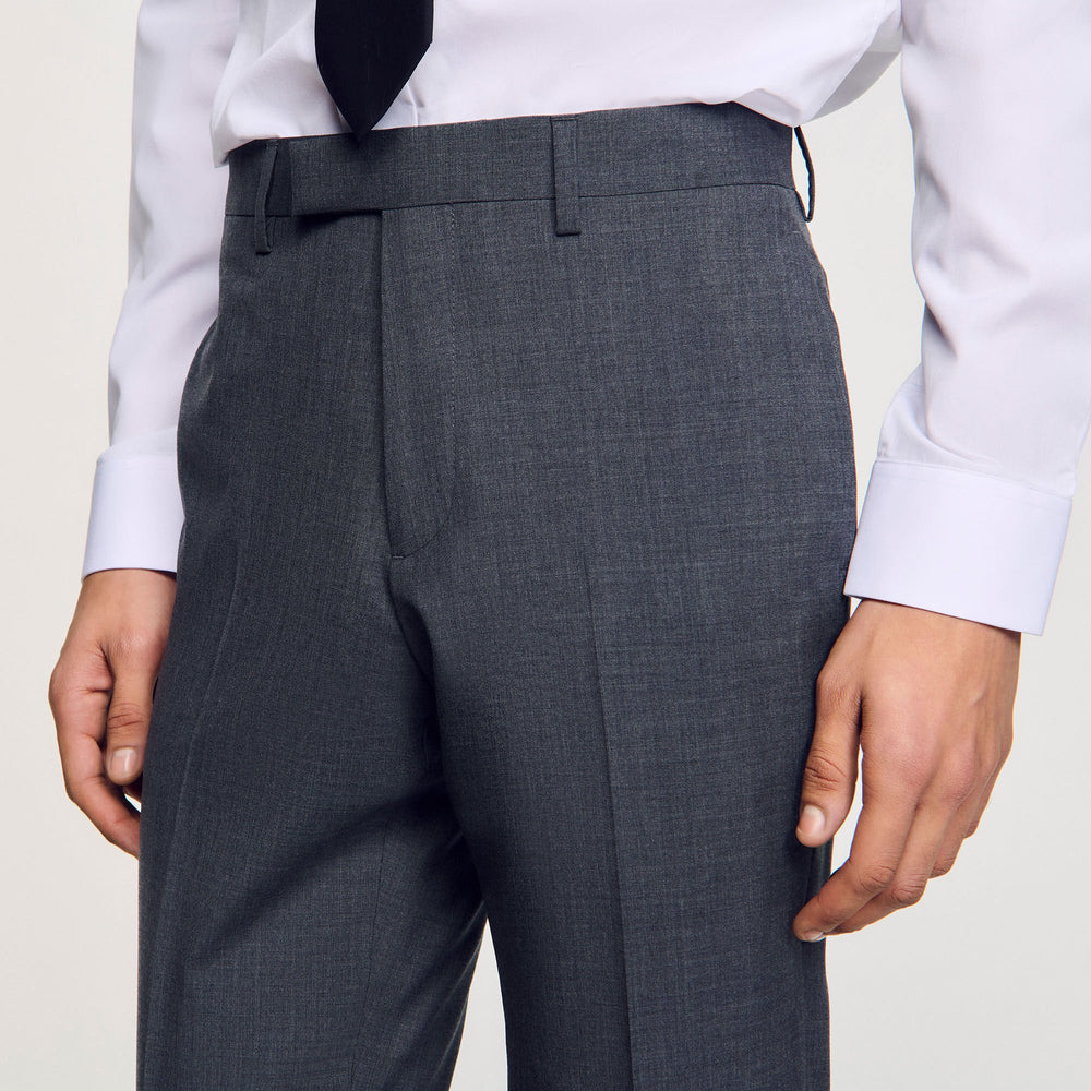 Sandro / Wool suit trousers Mocked Grey