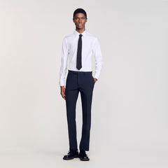 Sandro / Wool suit trousers Navy Blue