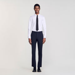 Sandro / Wool suit trousers Navy Blue